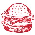 Cenas con hamburguesa a la brasa